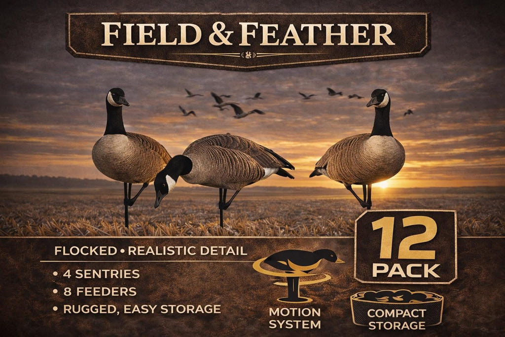 12 Full Body Field and Feather Canada Goose Decoys